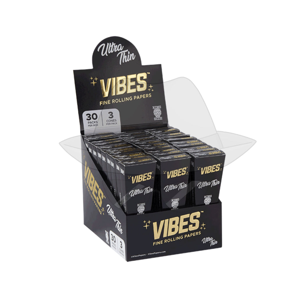 Vibes Cones Box - King Size Ultra Thin Rolling Papers