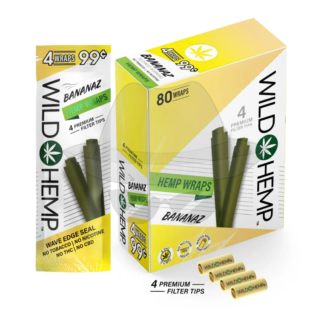 Wild Hem Pre-priced Wrap-20pouches Bananaz Rolling Papers