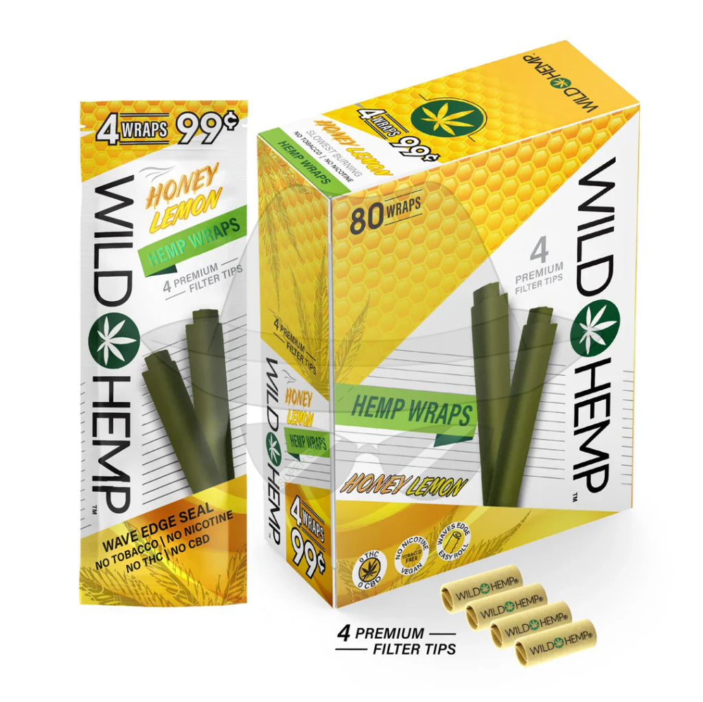 Wild Hem Pre-priced Wrap-20pouches Honey Lemon Rolling Papers