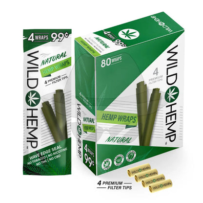 Wild Hem Pre-priced Wrap-20pouches NATURAL Rolling Papers
