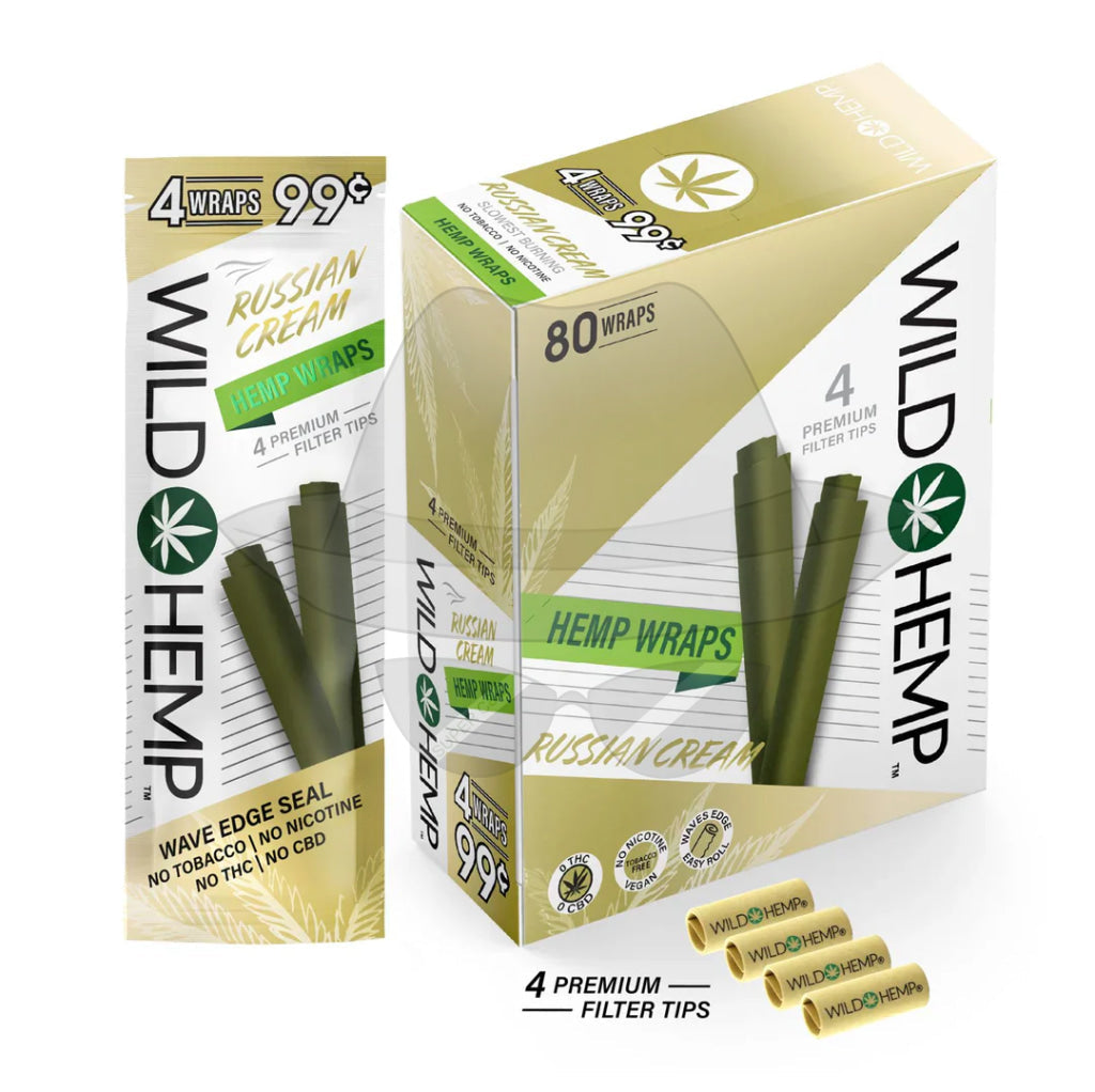 Wild Hem Pre-priced Wrap-20pouches Russian Cream Rolling Papers
