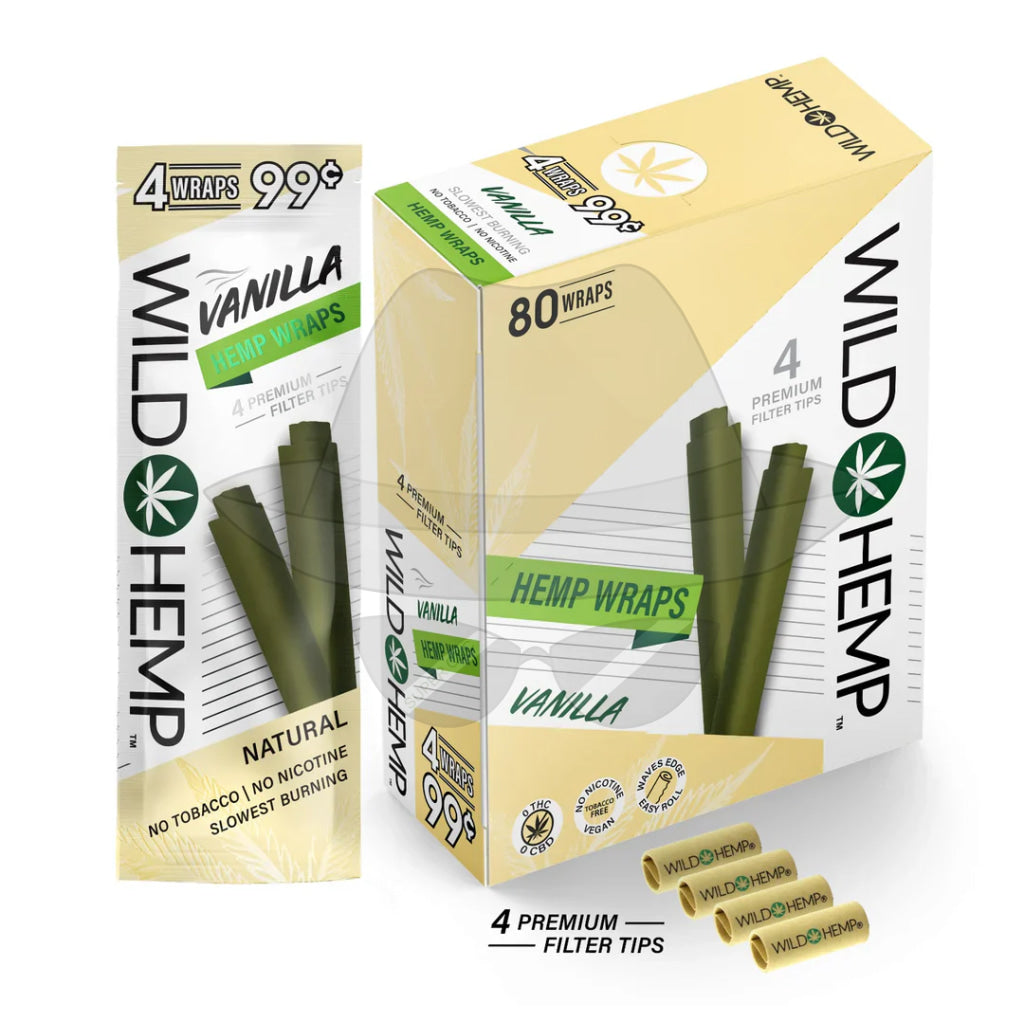 Wild Hem Pre-priced Wrap-20pouches Vanilla Rolling Papers