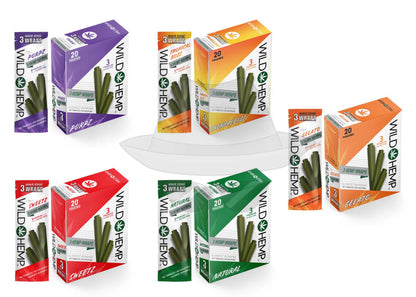 Wild 3 Hemp Wrap-20Pouches Rolling Papers